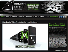 Tablet Screenshot of dominoeffectproductions.net
